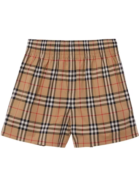 Kostkované strečové kraťasy Burberry