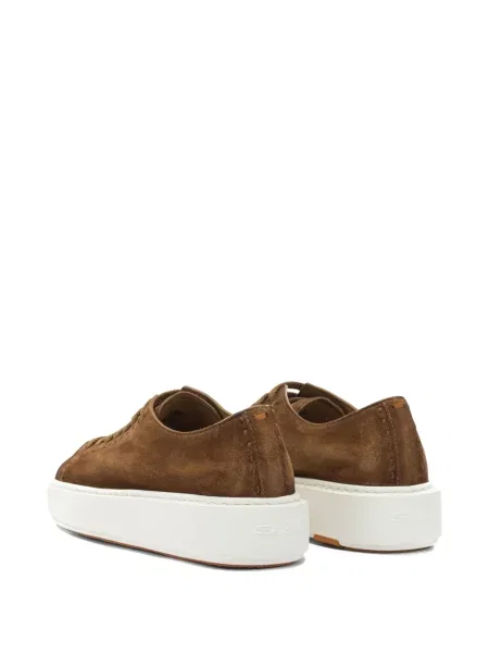 Sneakerși Santoni din piele maro