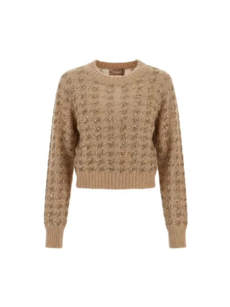 Sweter Twinset brązowy