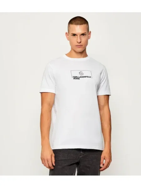 Karl Lagerfeld Jeans Tricou | alb