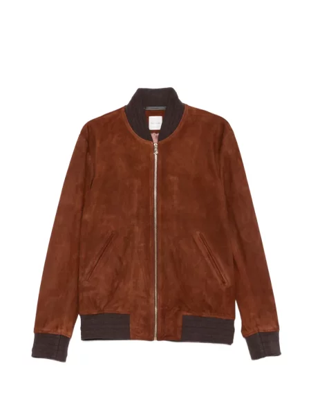 Geacă Paul Smith din piele de căprioară maro