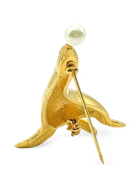 Brosa Jennifer Gibson Jewellery cu perle auriu