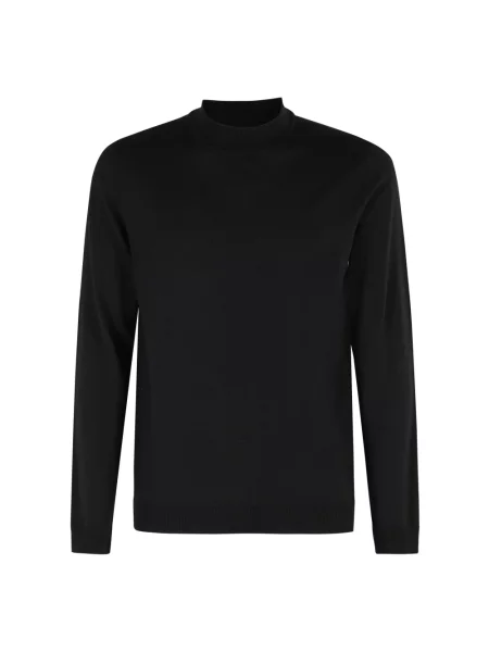 Sweter Roberto Collina z długim rękawem czarny