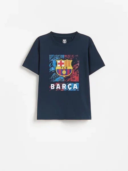 Reserved Футболка FC Barcelona темно-синій синя