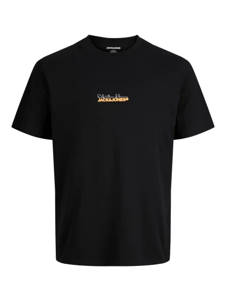 JACK & JONES Tricou JJKENDRICK portocaliu / negru alb