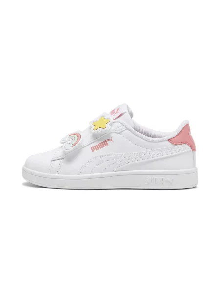 Dziecięce sneakersy PUMA Smash Badges Buty 28 biały