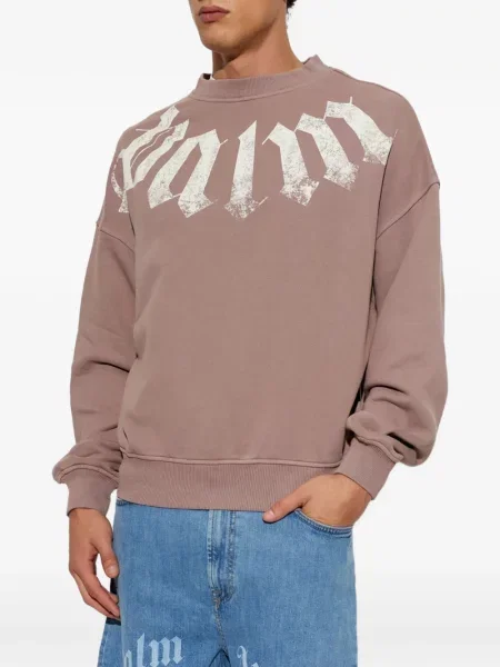 Pulover Palm Angels cu imagine maro