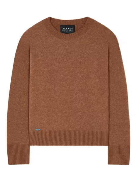 Pulover Alanui cu decolteu rotund maro