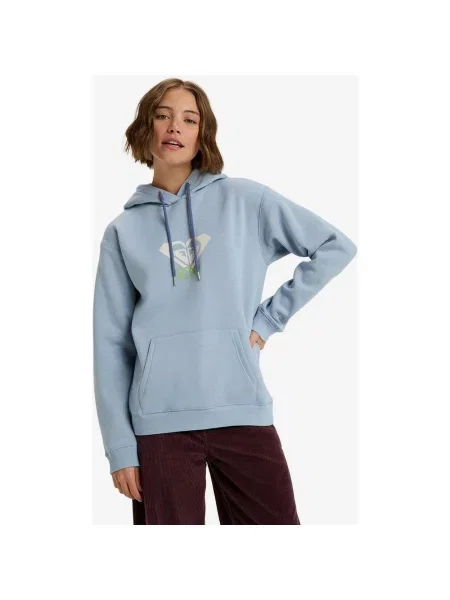 Bluza z kapturem Roxy Surf Stoked Brushed Art jasny XS niebieski
