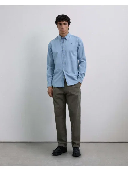 Scalpers Košile Alpha S džínovina modrá