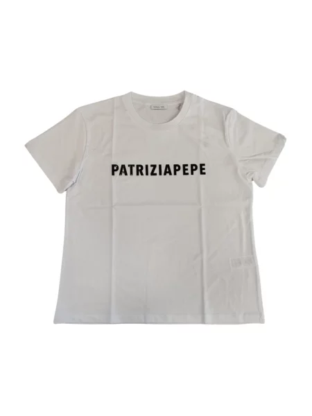 Koszulka Patrizia Pepe z krótkim rękawem biała