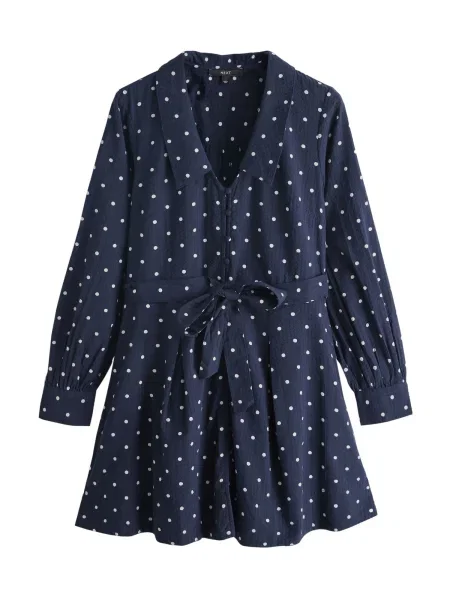 Next Rochie tip bluză bleumarin alb