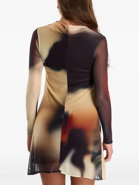 Rochie mini Desigual cu imagine cu imprimeu abstract negru