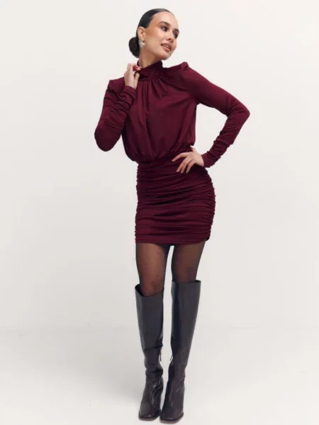Сукня міні Lilove бордовий