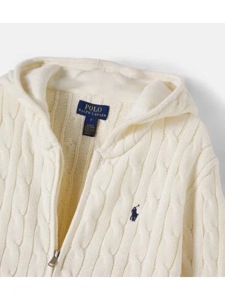 Gyerek kapucnis melegítő felső Polo Ralph Lauren fehér