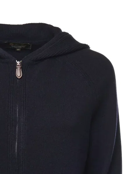 Cardigan Loro Piana cu glugă albastru