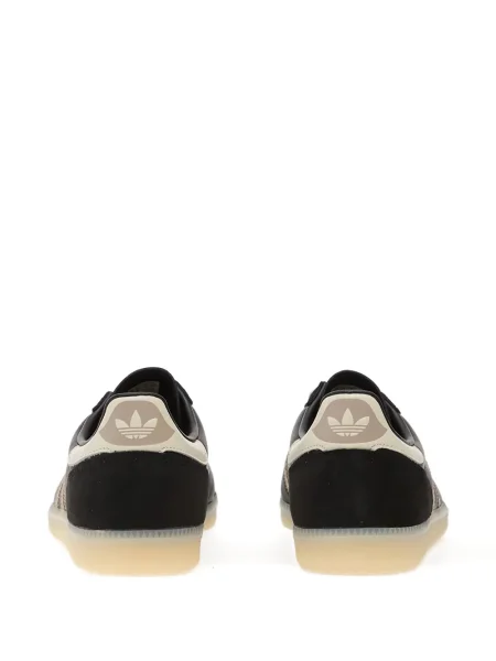 Sneakerși Adidas Campus cu imagine alergare din piele de căprioară negru