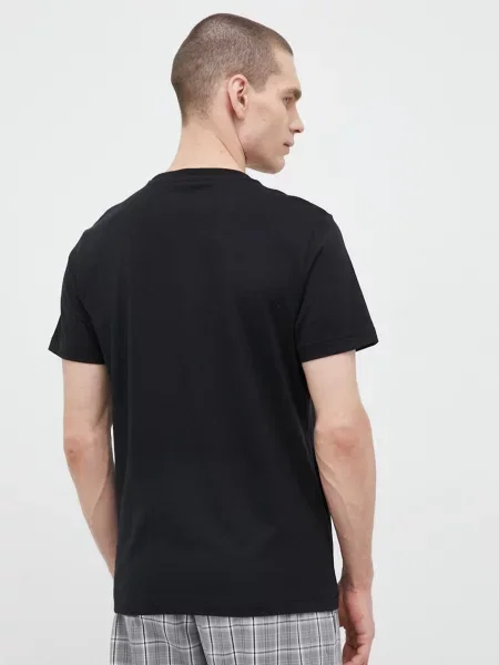 Pyžamové tričko Polo Ralph Lauren s potiskem černá