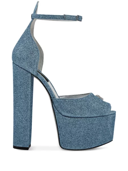 Sandale Philipp Plein cu platformă albastru