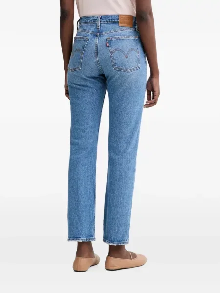 Gulerat pantaloni Levi's® evazate zdrențuiți albastru