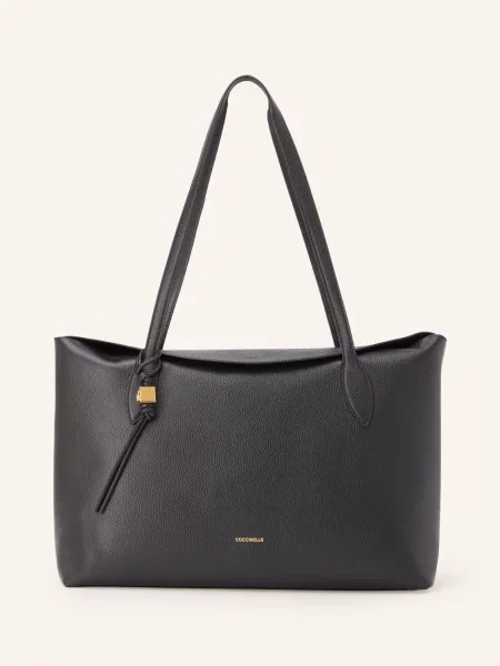 Coccinelle torebka shopper skórzana czarna