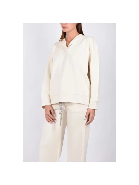 Bluza z kapturem Max Mara z kapturem beżowa