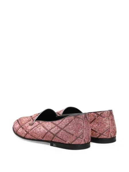 Kαρό σκαρπινια Dolce & Gabbana ροζ