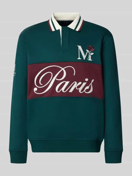 Bluza z kołnierzykiem polo Mcneal zielona