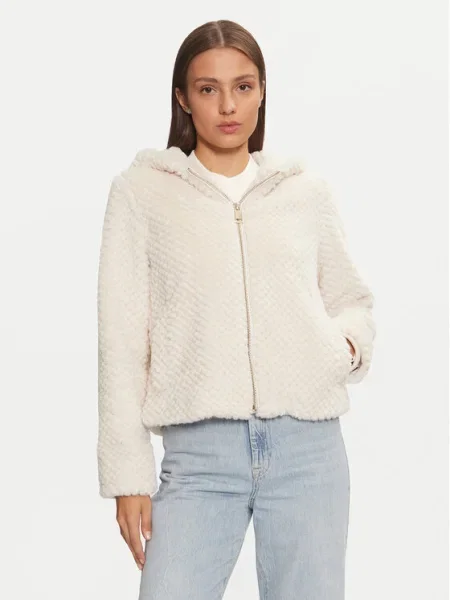 Palton de blană Guess gri