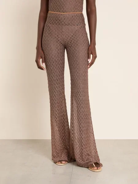 Missoni Kalhoty Marlene S Třpytivou Nití velbloudí