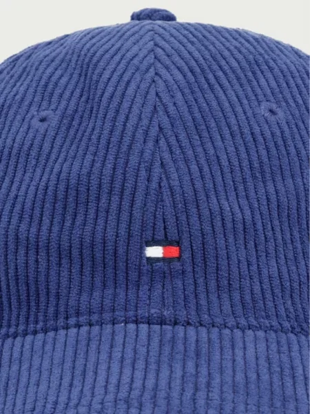 Tommy Hilfiger baseball kapa rebrasta žametna modra