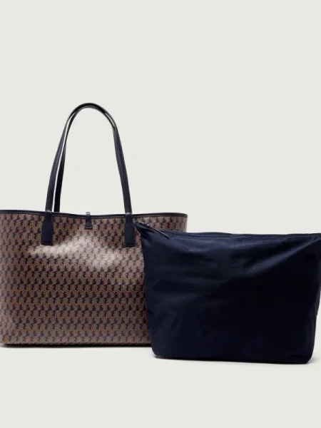 Tous Geantă shopper cu două fețe + borsetă DOUBLE-WAY MANIFESTO maro