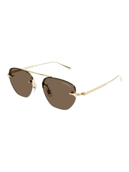 Montblanc okulary przeciwsłoneczne złoty żółte