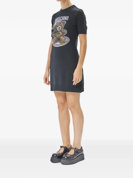 Rochie mini Moschino tricotate negru
