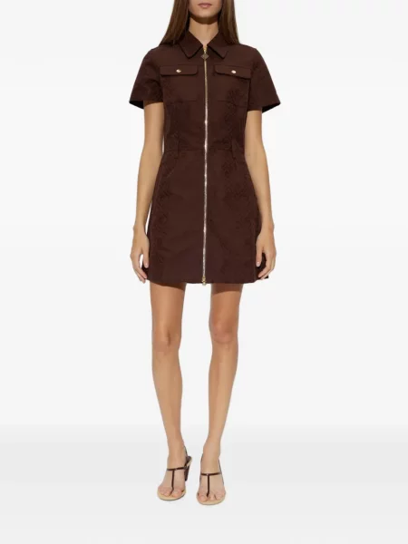 Rochie mini Casablanca din jacard maro