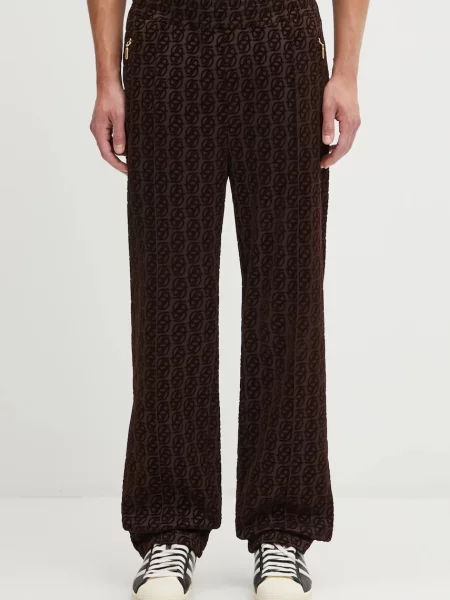 Drôle de Monsieur Nohavice Le Pantalon SurvÍtement Monogramme hnedá