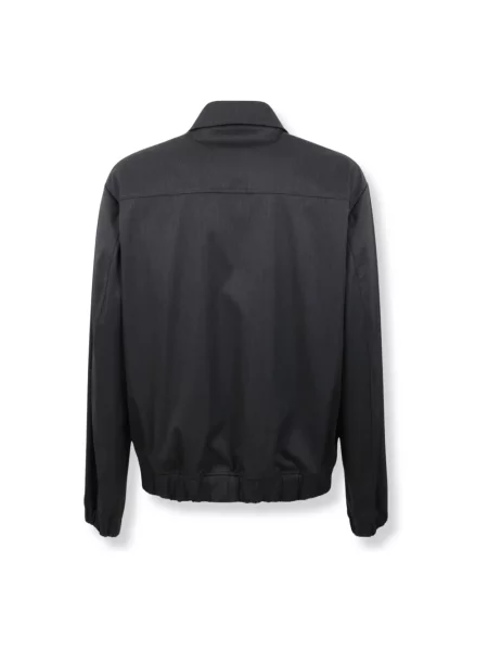 Kurtka bomber Dolce And Gabbana wełniany z logo szary