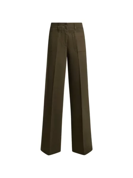 Blugi cu picior larg Etro stretch verde