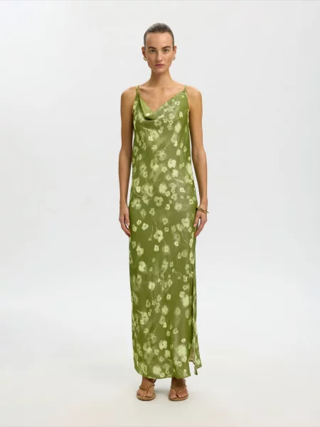 SELECTED Rochie de vară SLFGIONA kiwi / pastel verde