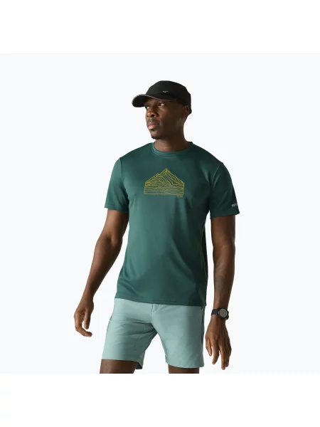 Мъжка тениска за трекинг REGATTA Fingal mediterranea зелено