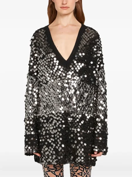 Pulover Roberto Cavalli cu paiete negru