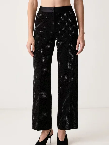 Karl Lagerfeld pantaloni straight pentru femei negru