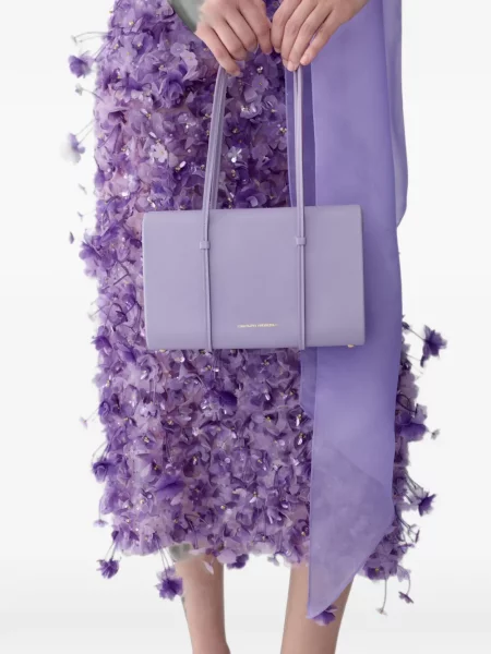Geantă Carolina Herrera din piele violet