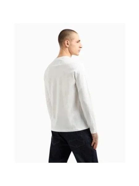 Armani Exchange Koszulki Mężczyzna XL T-shirt z długim rękawem biały