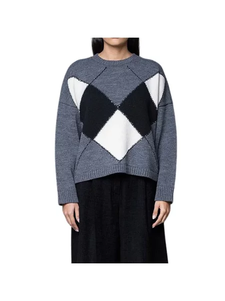 Dzianinowy sweter Kaos szary