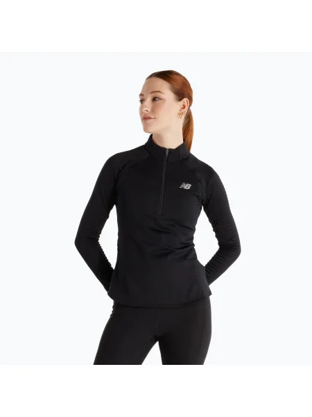 Tricou mânecă lungă New Balance alergare negru