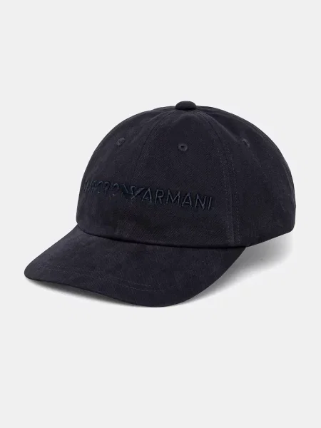 Kapa s šiltom Emporio Armani modra