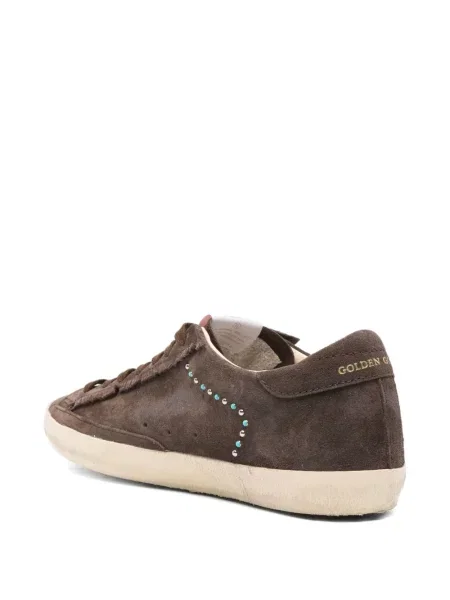 Sneakerși Golden Goose din piele de căprioară cu tepi auriu