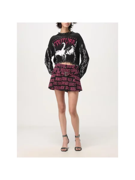 Spódnica jeansowa Versace Jeans Couture czarna