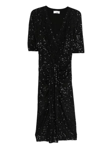 Rochie midi Nissa până la genunchi de costum negru